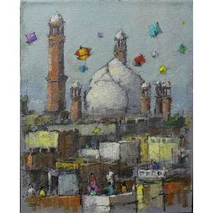 Zahid Saleem, 13 x 16 Inch, Acrylic on Canvas, Figurative Painting, AC-ZS-100